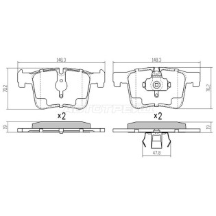 Колодки тормозные перед BMW 1 F20/F21 11- 2 F22 13- 3 F30/31/34/80 11- 4 F32/33/36/82/83 13- X3 F SAT