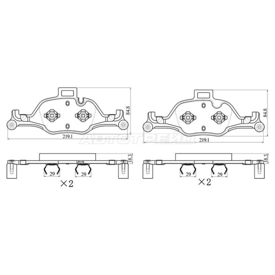 Колодки тормозные перед BMW 7 G11/G12 15-20/X3 G01/F97 18-/X5 G05/F95 18- SAT