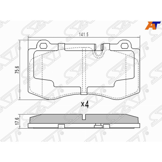 Колодки тормозные перед MERCEDES CL 215 06-/CLS 219 04-/E-CLASS 211 02-/S-CLASS 221 05-/SL 230 06 SAT