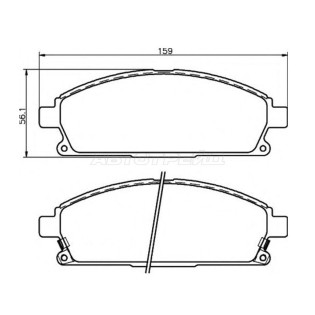 Колодки тормозные перед NISSAN X-TRAIL/TERRANO/ELGRAND D50 AKEBONO