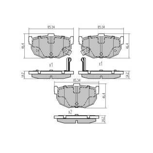 Колодки тормозные зад HYUNDAI ELANTRA 00-/MATRIX 01- SAT