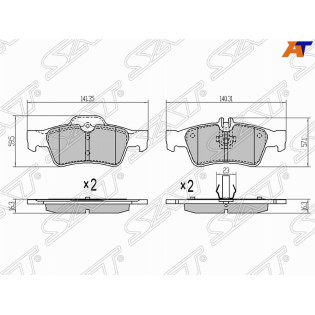 Колодки тормозные зад MERCEDES W211/W212/C219/C218 SAT