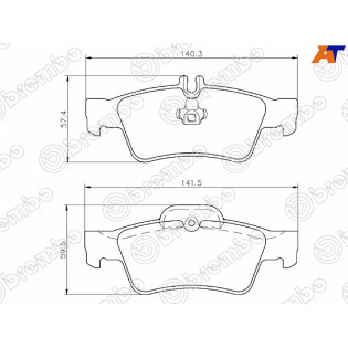 Колодки тормозные задн MERCEDES W211/W212/C219/C218 BREMBO