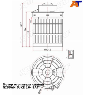 Мотор отопителя салона NISSAN JUKE 10- SAT