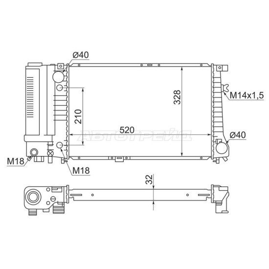 Радиатор BMW 5-Series 88-96 SAT