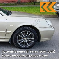 Крыло переднее правое в цвет кузова Hyundai Sonata EF Тагаз (2001-2012) H01 - Летний Песок - Бежевый